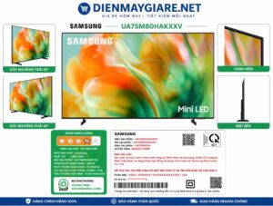 Smart Tivi Mini LED Samsung AI 4K 75 inch UA75M80HA