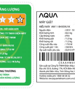 Máy giặt Aqua AW11-B4959U1K(B) | 11kg cửa ngang inverter 6 -