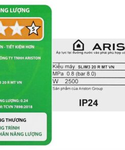 Bình nóng lạnh Ariston SLIM3 30 R VN | 30L ngang 8 Bình nóng lạnh Ariston 2500W SLIM3 - hình số 8