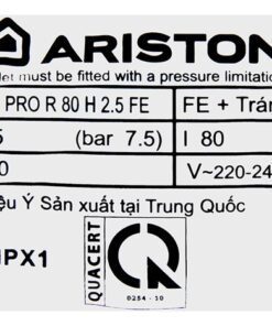 Bình nóng lạnh Ariston PRO R 80H 2.5 FE | 80L ngang 8 Bình nóng lạnh Ariston PRO R 80H 2.5 FE - hình số 8