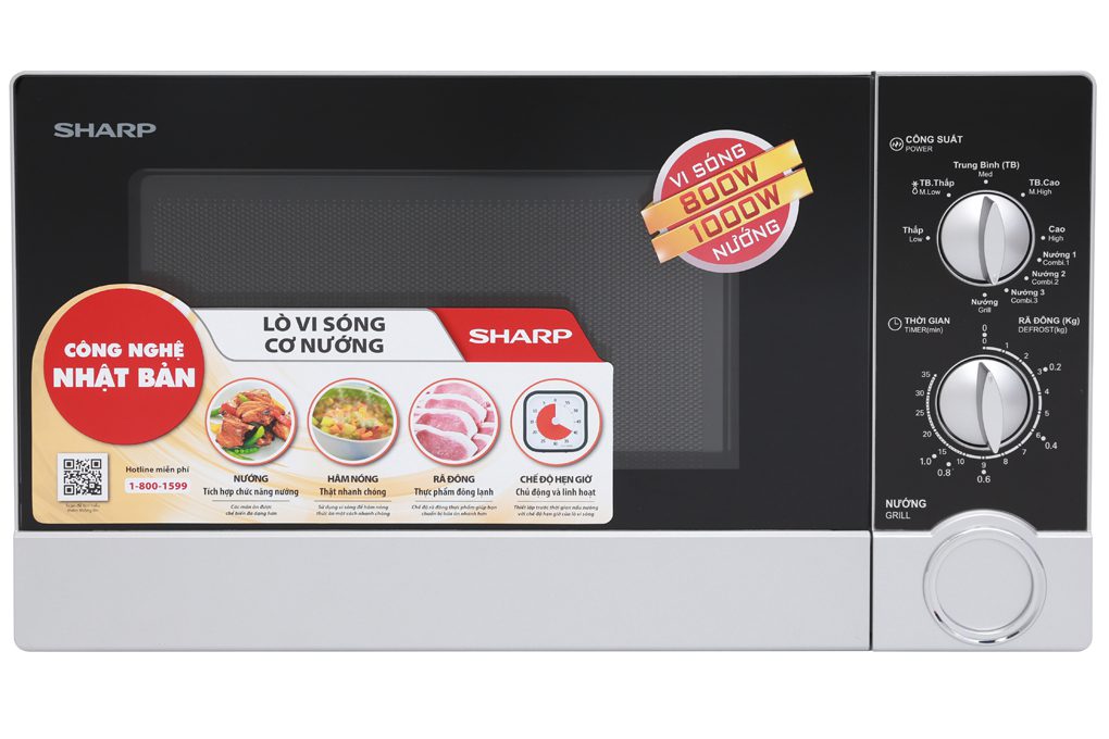 Lò vi sóng Sharp R-G302VN-S 23 lít có nướng 1 Lò vi sóng Sharp R-G302VN-S 23 lít có nướng