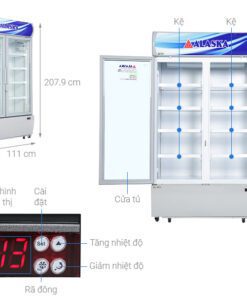 Tủ mát Alaska SL-12CI | 960L 2 cánh inverter 2 -