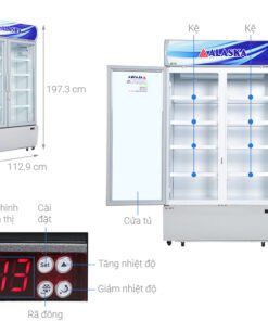 Tủ mát Alaska SL-8CI | 800L 2 cánh inverter 3 -