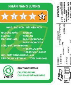 Điều hòa Toshiba RAS-H18C4KCVG-V | 18000BTU 1 chiều inverter 4 Toshiba 2 Hp Inverter Ras H18c4kcvg V 7