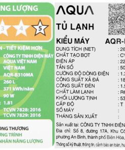 Tủ lạnh Aqua AQR-B310MA(FB) | 260L 2 cánh inverter 16 Tủ lạnh Aqua AQR-B310MA(FB) - hình số 16