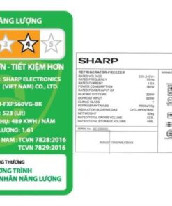 Tủ lạnh Sharp SJ-FXP560VG-BK | 523L 4 cánh inverter 3 Tủ lạnh Sharp SJ-FXP560VG-BK - hình số 3