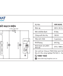 Tủ mát Hòa Phát HSR S6242 | 242L 1 cánh 4 -