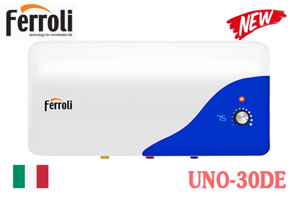 Bình nóng lạnh Ferroli UNO-30DE | 30L ngang 1 Bình nóng lạnh Ferroli UNO-30DE | 30L ngang