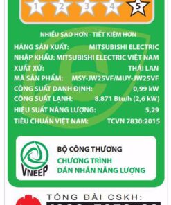 Điều hòa Mitsubishi MSY/MUY-JW25VF | 9000BTU 1 chiều inverter 3 Điều hòa Mitsubishi Electric 1 chiều 9000BTU inverter MSY/MUY-JW25VF