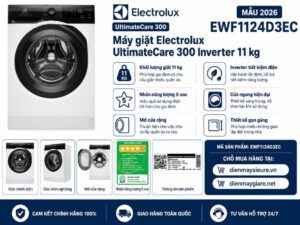 Máy giặt Electrolux UltimateCare 300 Inverter 11 kg EWF1124D3EC