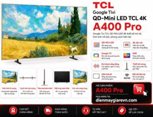 Google Tivi TCL QD-Mini LED 4K 75 inch 75A400 Pro