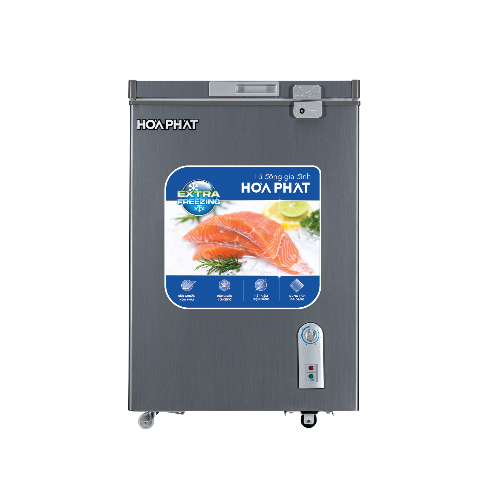 Tủ đông Hòa Phát HPF AD6107G | 107L 1 ngăn 1 cánh 1 Tủ đông Hòa Phát HPF AD6107G | 107L 1 ngăn 1 cánh