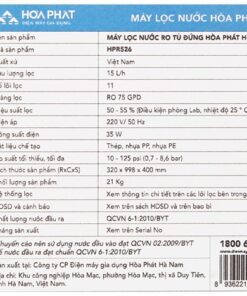 Máy lọc nước Hòa Phát HPR526 | 15L 7 Máy lọc nước Hòa Phát HPR526 - hình số 7