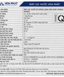 Máy lọc nước Hòa Phát HPN635 | 15L 7 Máy lọc nước Hòa Phát HPN635 - hình số 7