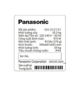 Máy sấy Panasonic NH-XV21X1AVT | 10.5kg bơm nhiệt inverter 6 Máy sấy Panasonic NH-XV21X1AVT - hình số 6
