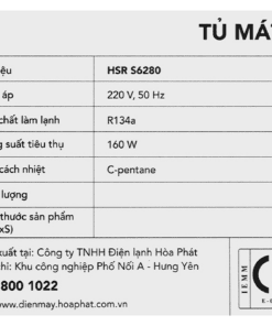 Tủ mát Hòa Phát HSR S6280 | 280L 1 cánh 12 -