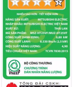 Điều hòa Mitsubishi MSZ/MUY-HT25VF | 9000BTU 2 chiều inverter 3 điều hòa Mitsubishi Electric MSZ/MUY-HT25VF