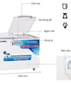 Tủ đông Alaska FCA-4600CI | 267L 1 ngăn 2 cánh inverter 2 -