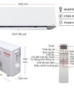 Điều hòa Toshiba RAS-H24E2KCVG-V | 24000BTU 1 chiều inverter 2 RAS-H24E2KCVG-V