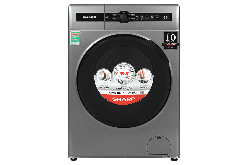 Máy giặt Sharp ES-FH105BV-B | 10.5kg cửa ngang inverter 1 Máy giặt Sharp ES-FH105BV-B | 10.5kg cửa ngang inverter