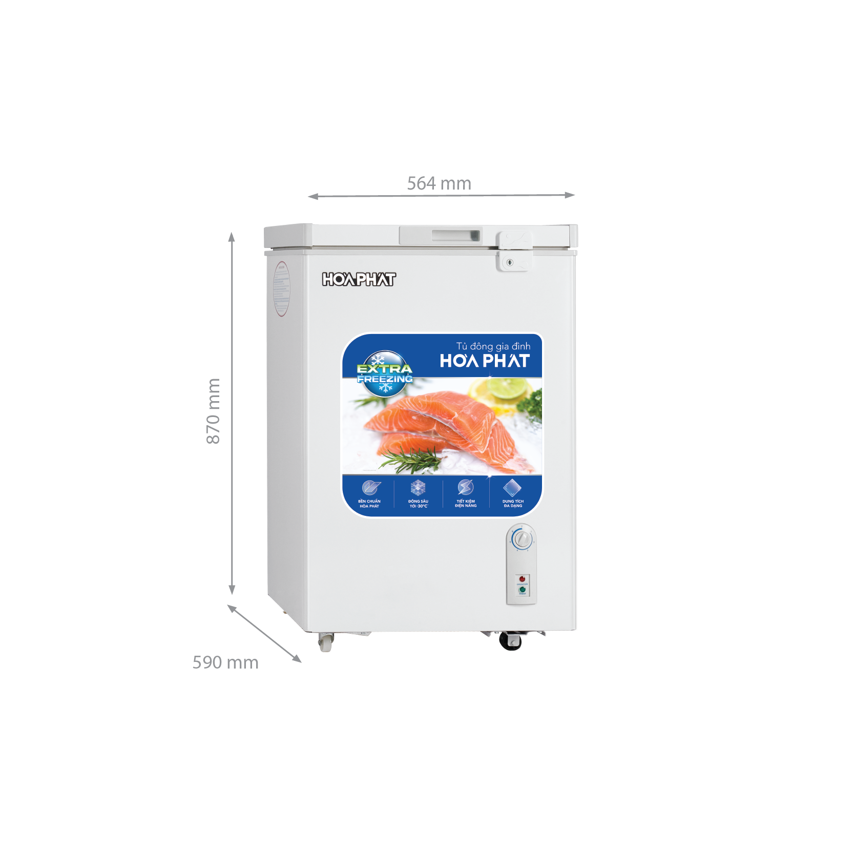 Tủ đông Hòa Phát HPF AN6107 | 107L 1 ngăn 1 cánh 6 Tủ đông Hòa Phát HPF AN6107 - hình số 6