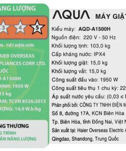 Máy giặt Aqua AQD-A1500H PS | 15kg cửa ngang inverter 9 Máy giặt Aqua AQD-A1500H PS - hình số 9