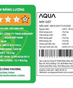 Máy giặt Aqua AW10-B4377U1L(GN) | 10kg cửa ngang inverter 6 Máy giặt Aqua AW10-B4377U1L(GN) - hình số 6