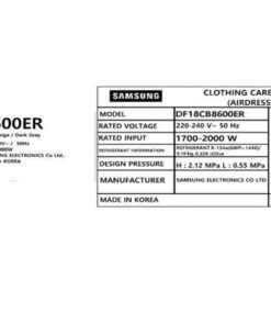 Tủ chăm sóc quần áo Samsung DF18CB8600ERSV | 3 móc 12 Tủ chăm sóc quần áo Samsung DF18CB8600ERSV - hình số 12