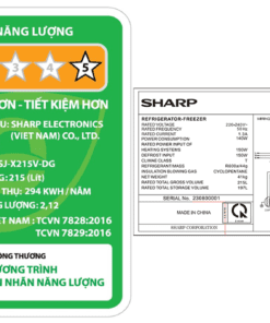 Tủ lạnh Sharp SJ-X215V-DG | 215L 2 cánh inverter 9 Tủ lạnh Sharp SJ-X215V-DG - hình số 9