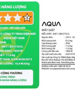 Máy giặt Aqua AW11-B4377U1L(GN) | 11kg cửa ngang inverter 9 Máy giặt Aqua AW11-B4377U1L(GN) - hình số 9