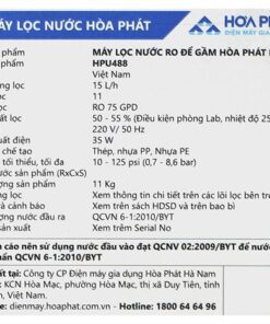 Máy lọc nước Hòa Phát HPU488 | 15L 11 Máy lọc nước Hòa Phát HPU488 - hình số 11