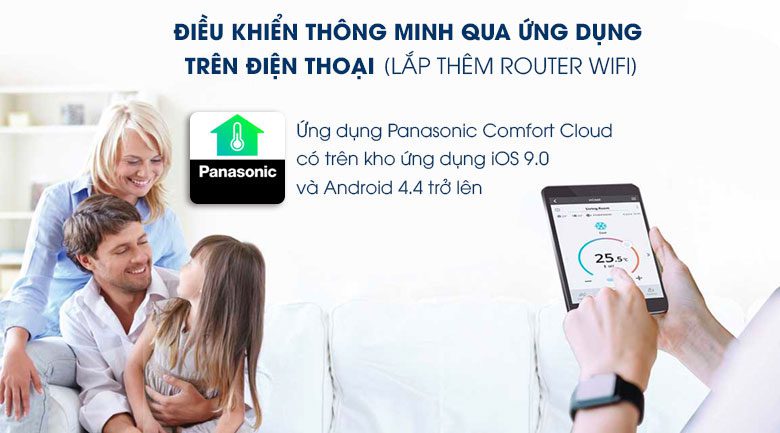 Bật máy lạnh Panasonic bằng ứng dụng Panasonic Comfort Cloud