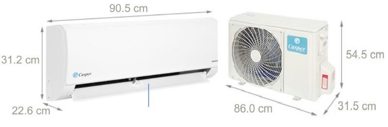 Kích thước điều hòa Casper 18000BTU GC-18IS33