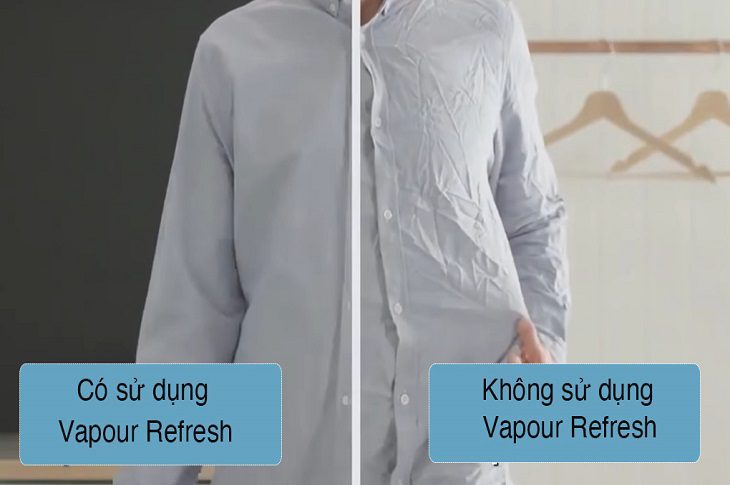 Hỗ trợ giảm nhăn, làm mới quần áo với chương trình Vapour Refresh