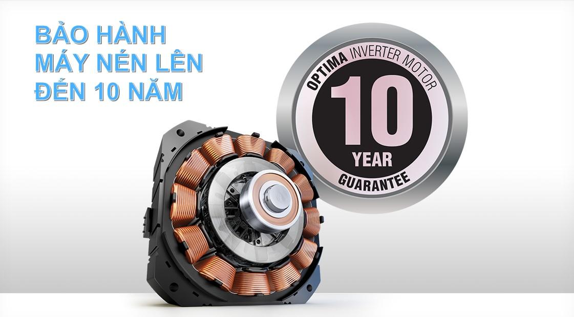 bảo hành 10 năm cho máy nén