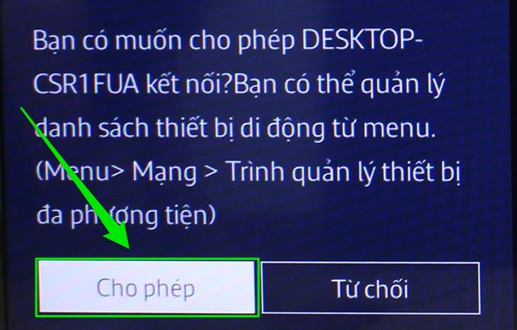 chuyển hình từ laptop lên tivi qua DLNA