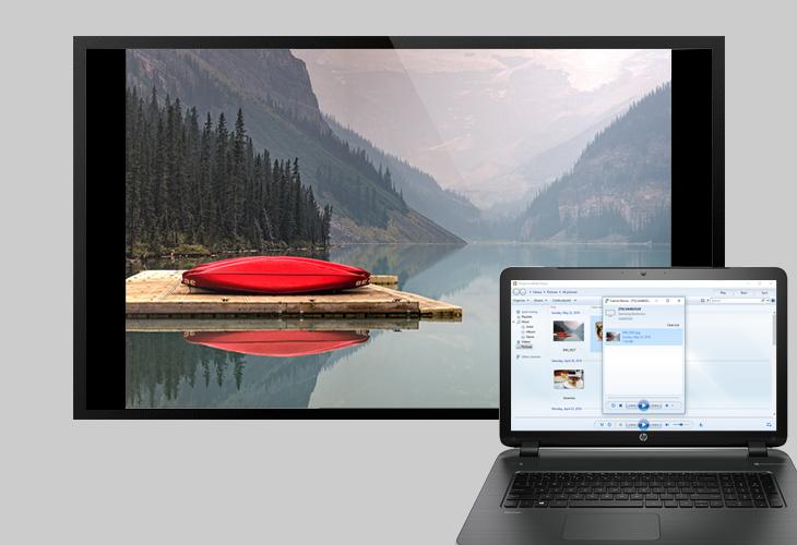 chuyển hình từ laptop lên tivi qua DLNA