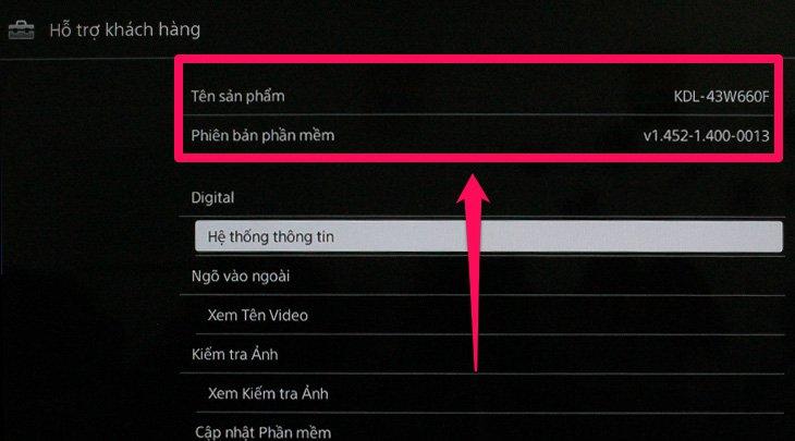 kết nối chuột bàn phím với Smart tivi Sony hiển thị tên chiếc tivi nhà bạn