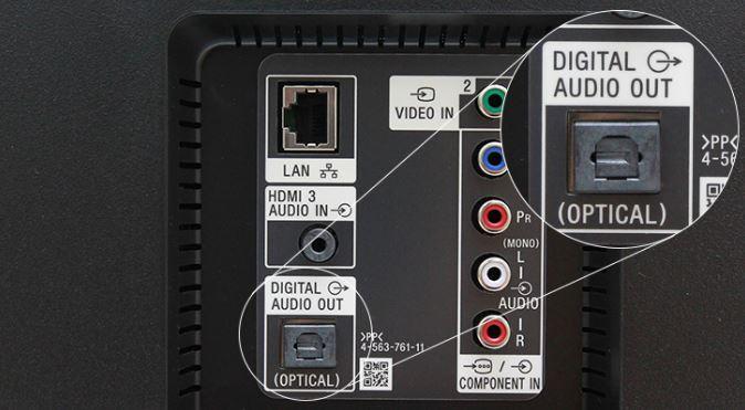 Kết nối loa với tivi qua cổng Optical