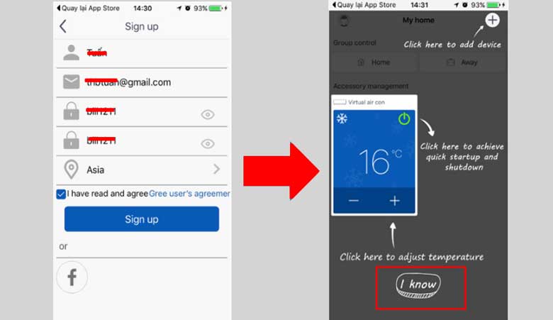 Điều khiển điều hòa Gree bằng điện thoại: Bước 3