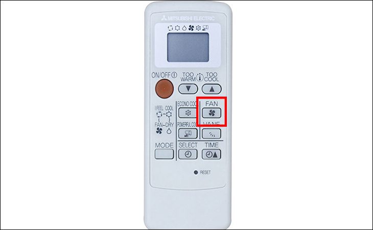 Để thay đổi chế độ hoạt động của quạt bạn hãy nhấn vào phím FAN Để thay đổi chế độ hoạt động của quạt bạn hãy nhấn vào phím FAN