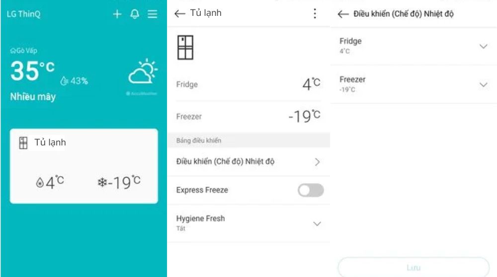 điều khiển tủ lạnh LG bằng điện thoại