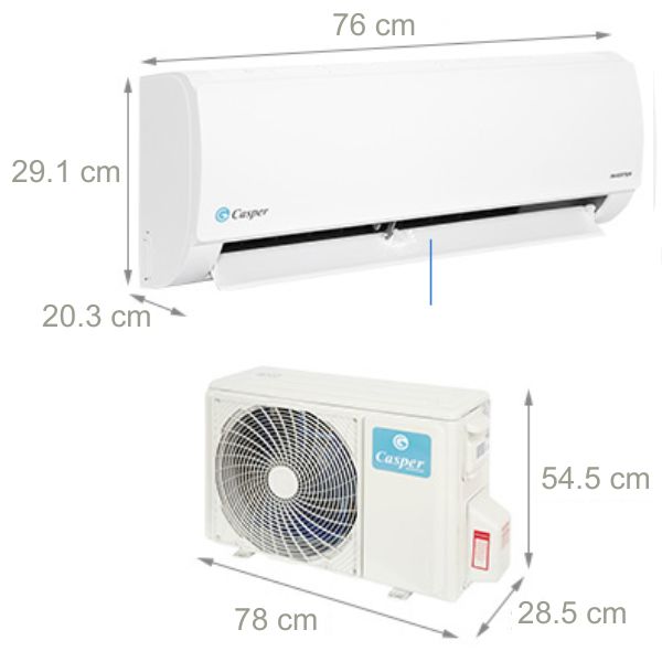 Kích thước điều hòa Casper 12000BTU SC-12FS33