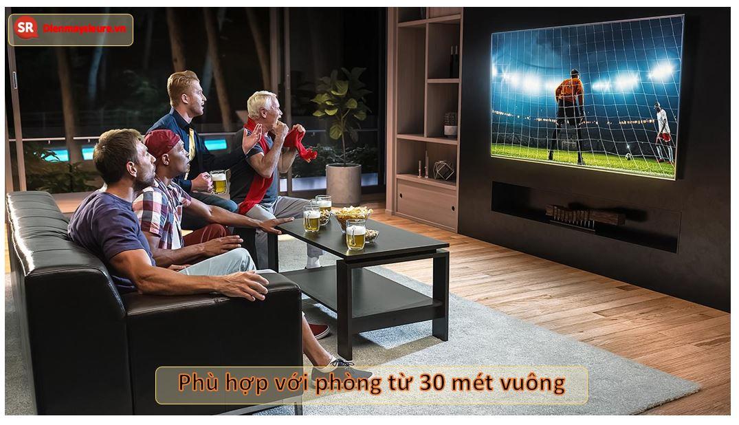 kich-thuoc-phong-phu-hop-voi-tivi-samsung-75-inch 4. Ti vi Samsung 75in phù hợp cho phòng bao nhiêu m2?