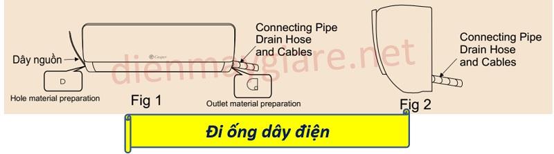 lapdat-6 Đi ống dây cho dàn lạnh điều hoà Casper