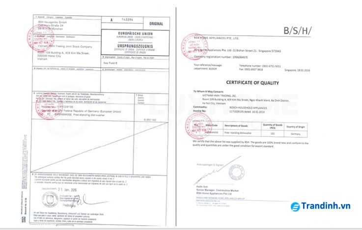 2. Cách nhận biết máy rửa bát Bosch có phải hàng chính hàng không?