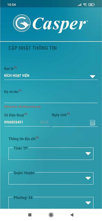 Điền thông tin chi tiết sản phẩm