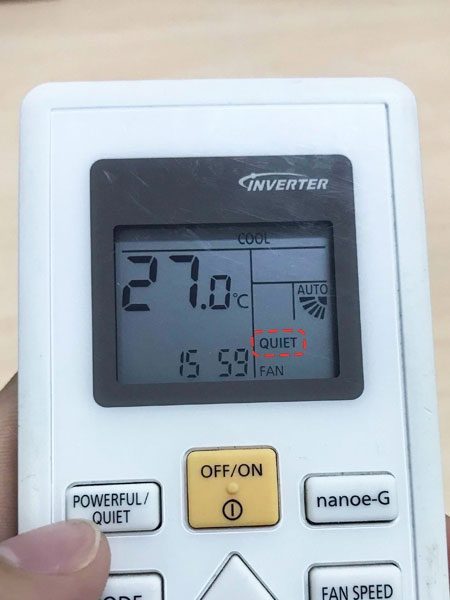 Cách sử dụng chế độ Quiet trên điều hòa Panasonic