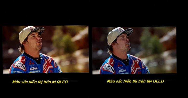 màu sắc hiển thị trên TV OLED và TV QLED
