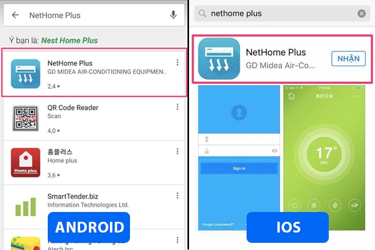 Cách bật điều hoà Midea bằng điện thoại